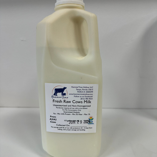 Half Gallon Raw Milk